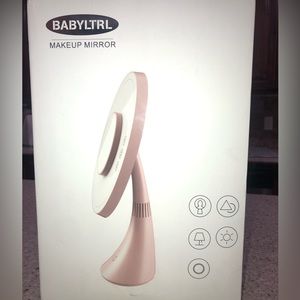 NEW BABYLTRL Lighted Makeup Mirror 9” ROSE GOLD TOUCH SCREEN